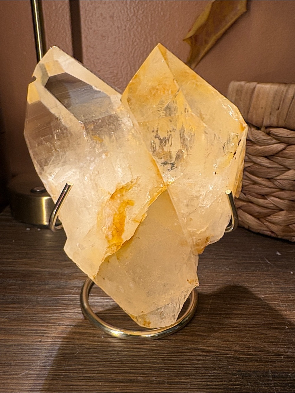 Golden Lemurian Double Point Cluster